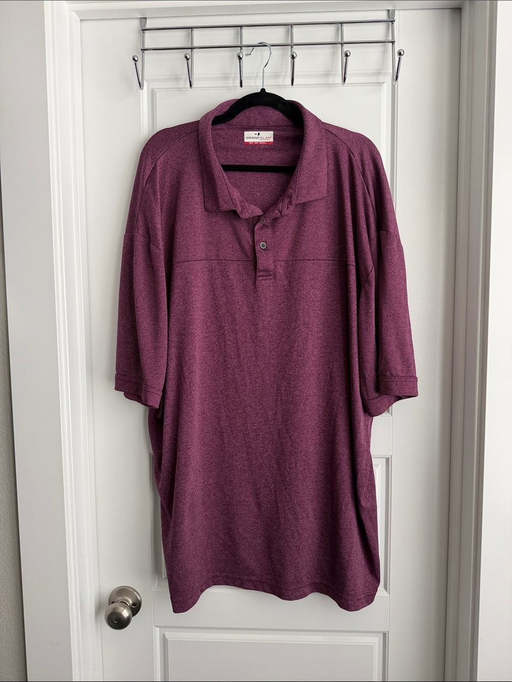 Grand Slam Men's Plum Heather Polo